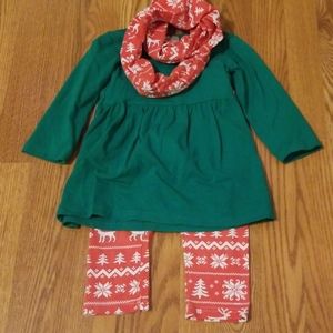 Girls Christmas 3 piece outfit set!